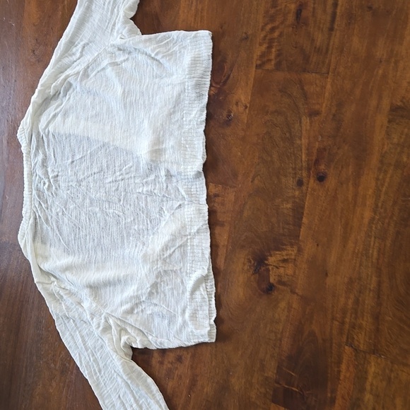 Torrid Cream Open-Front Three Quarter Sleeve Cropped Caridigan Shrug Size 1X - Picture 9 of 14